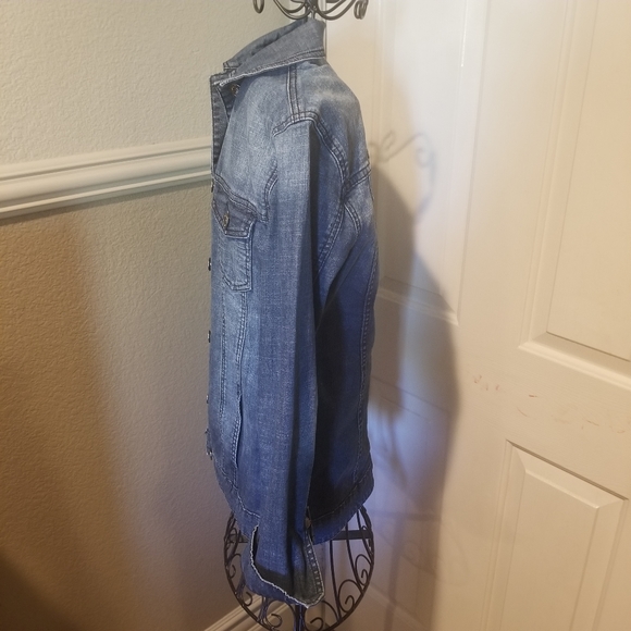 G by Guess Harper Dark Wash Denim Jean Jacket Size Small - Picture 4 of 8